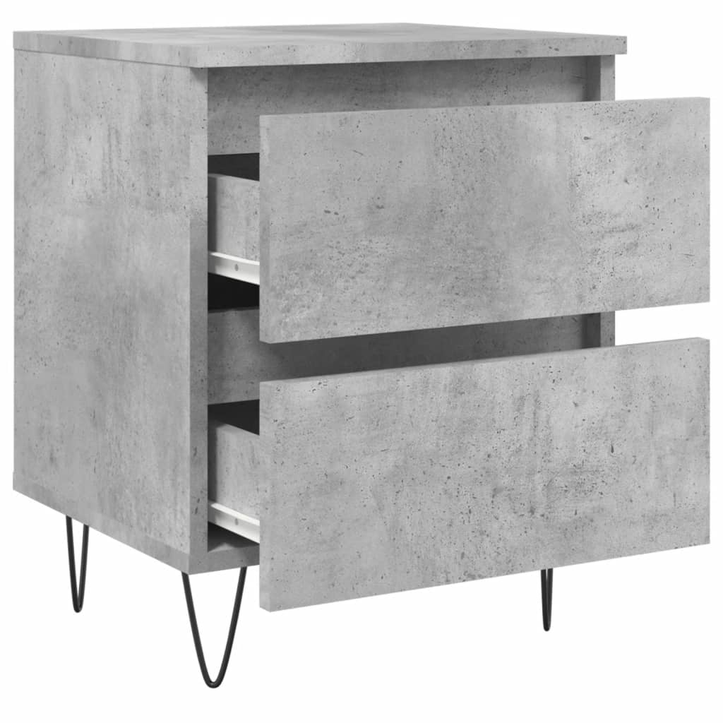 Concrete Grey Bedside Cabinet, 40x35x50 cm, Engineered Wood