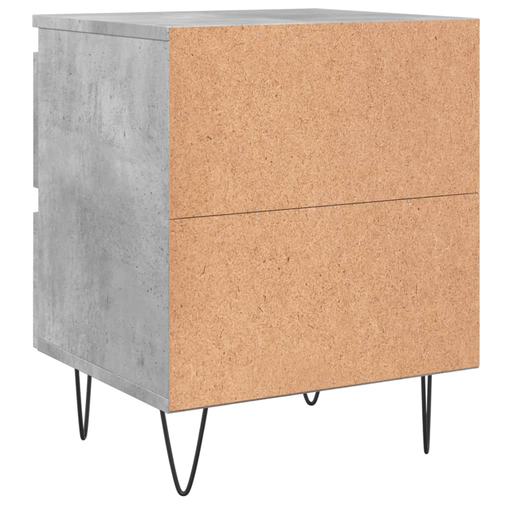 Concrete Grey Bedside Cabinet, 40x35x50 cm, Engineered Wood