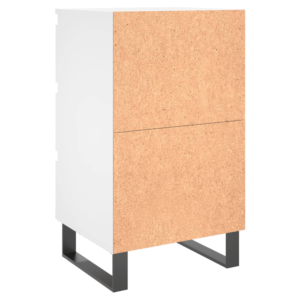 White Bedside Cabinets Set of 2, 40x35x69 cm - Engineered Wood