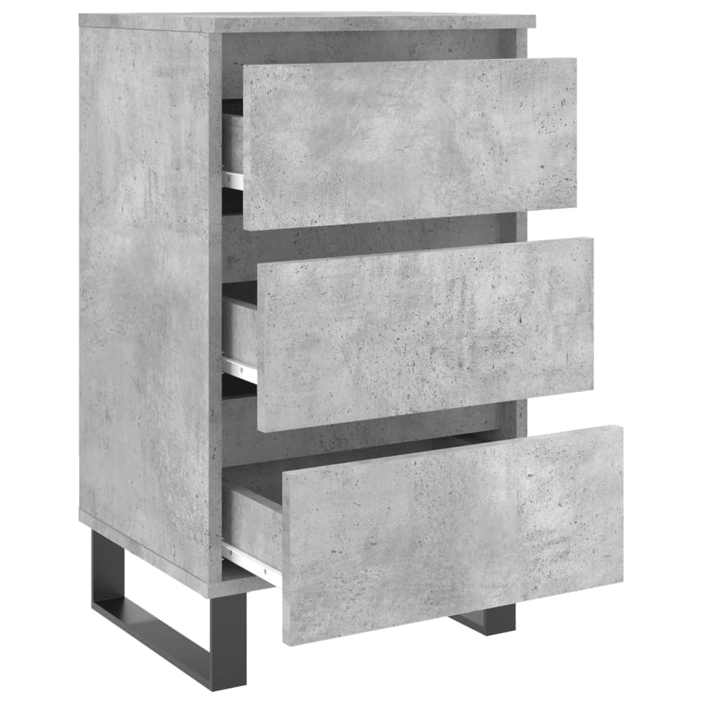 Concrete Grey Bedside Cabinets 2pcs, Engineered Wood, 40x35x69 cm