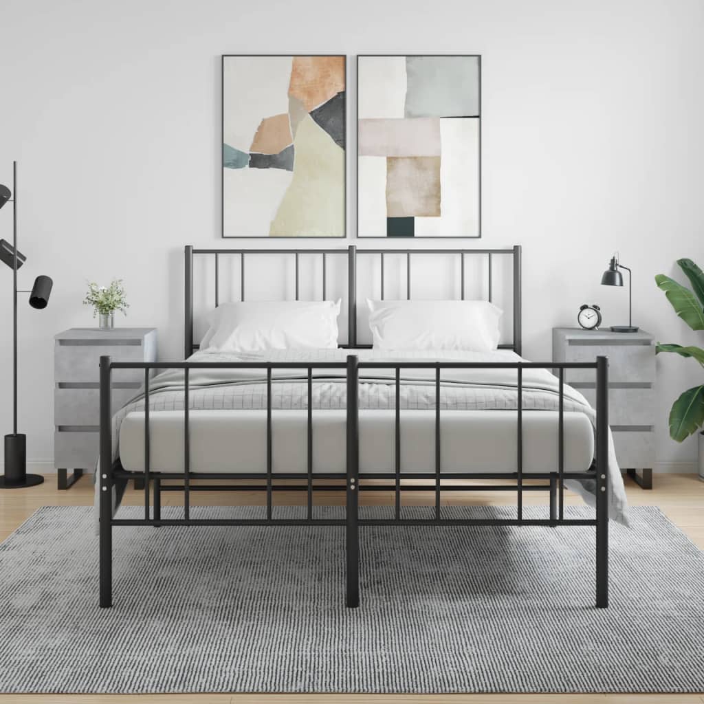 Concrete Grey Bedside Cabinets 2pcs, Engineered Wood, 40x35x69 cm