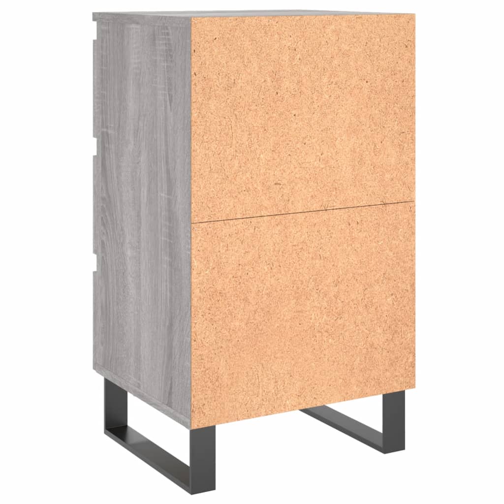 2 Grey Sonoma Bedside Cabinets 40x35x69 cm Engineered Wood