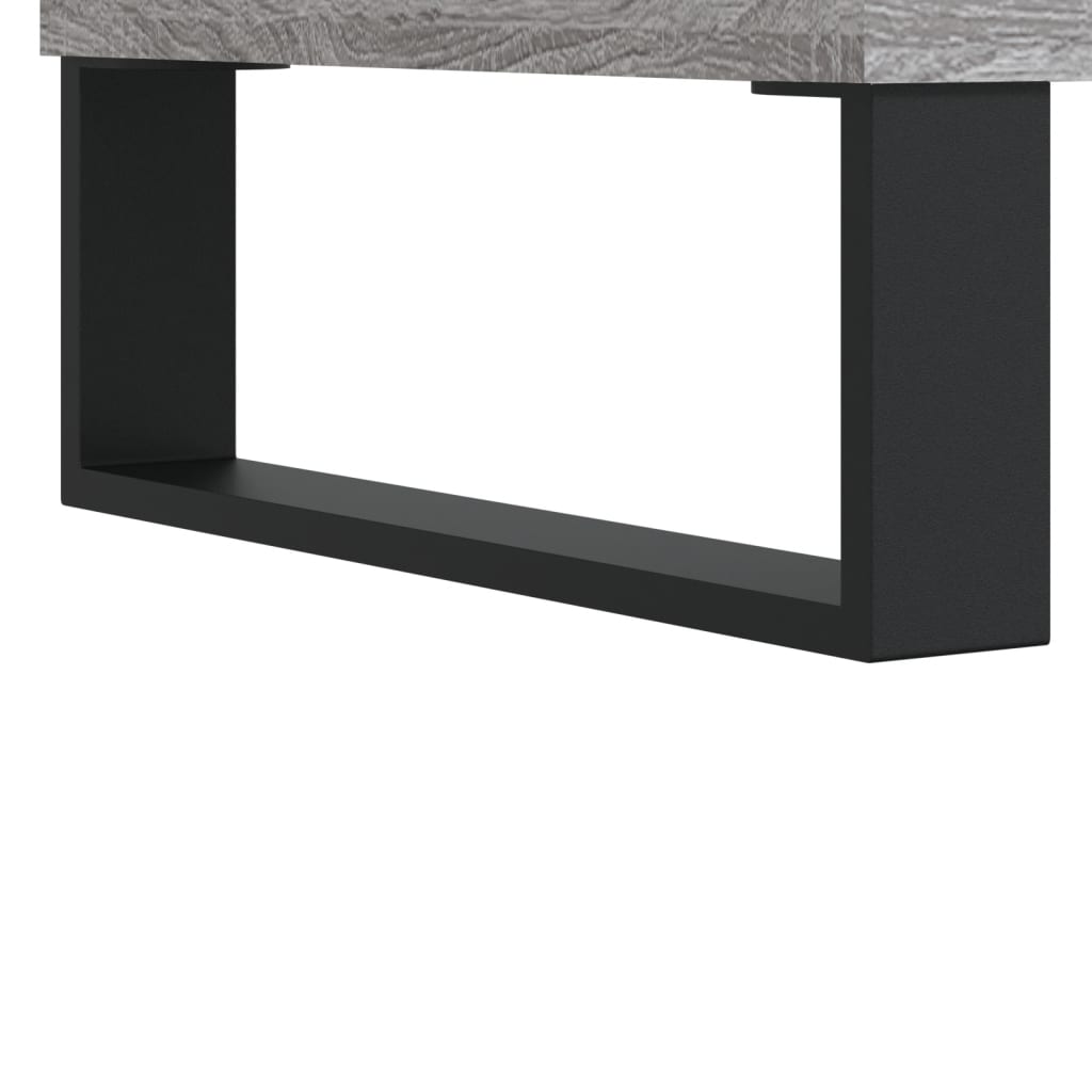2 Grey Sonoma Bedside Cabinets 40x35x69 cm Engineered Wood