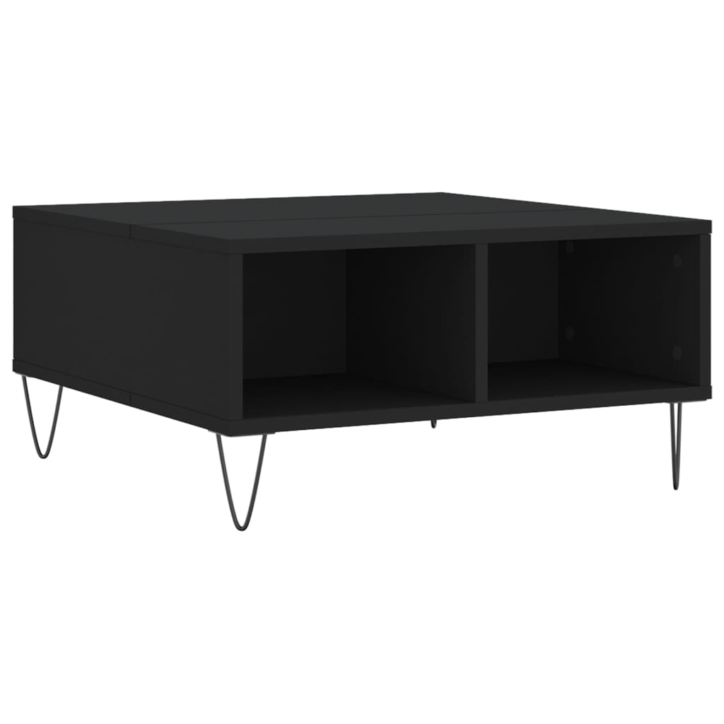 Coffee Table Black 60x60x30 cm Engineered Wood