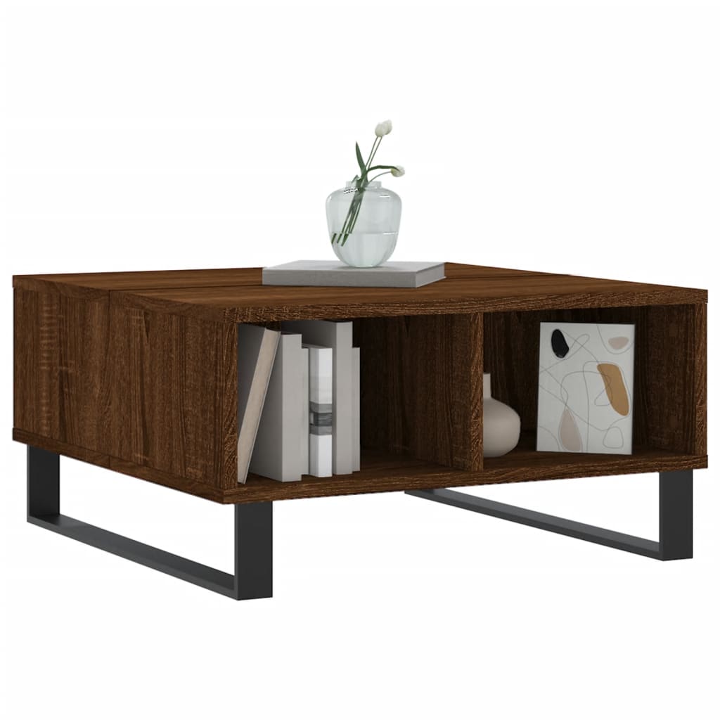 Coffee Table Brown Oak 60x60x30 cm Engineered Wood