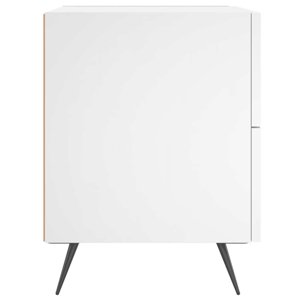 White Bedside Cabinet 40x35x47.5 cm - Engineered Wood