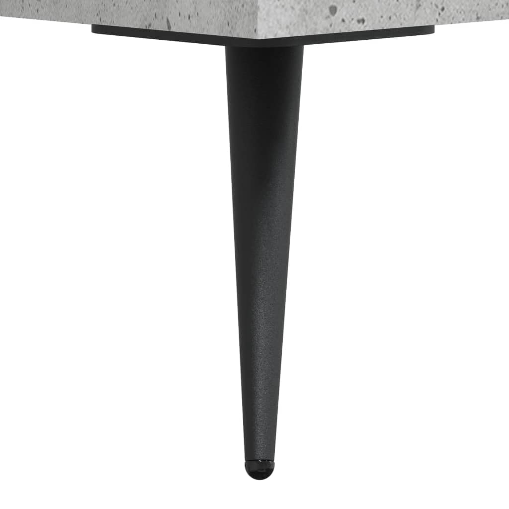 Concrete Grey Bedside Cabinet - Engineered Wood, 40x35x47.5 cm