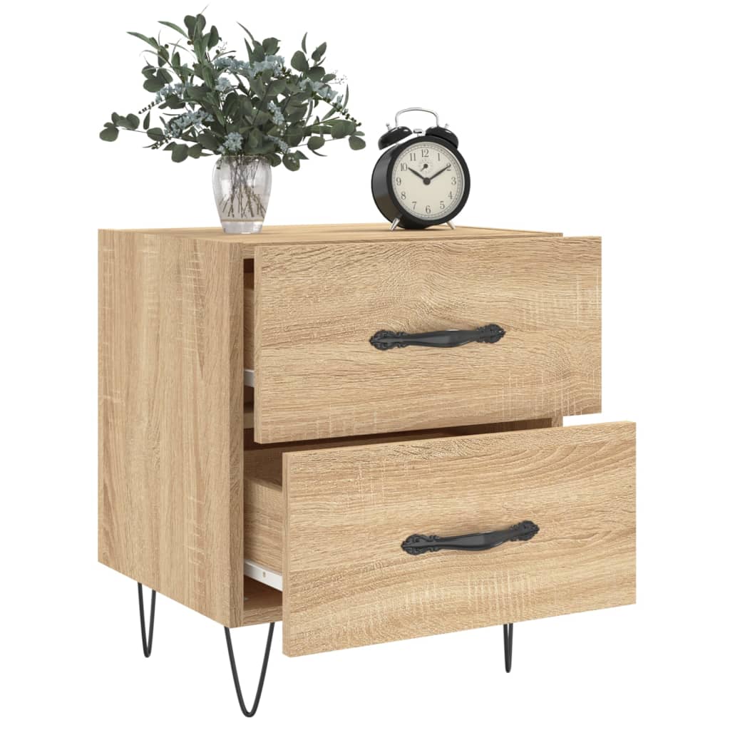 Sonoma Oak Bedside Cabinets Set, Engineered Wood, 40x35x47.5 cm