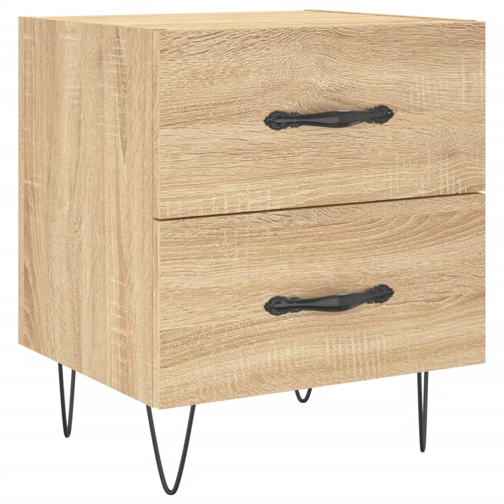 Sonoma Oak Bedside Cabinets Set, Engineered Wood, 40x35x47.5 cm
