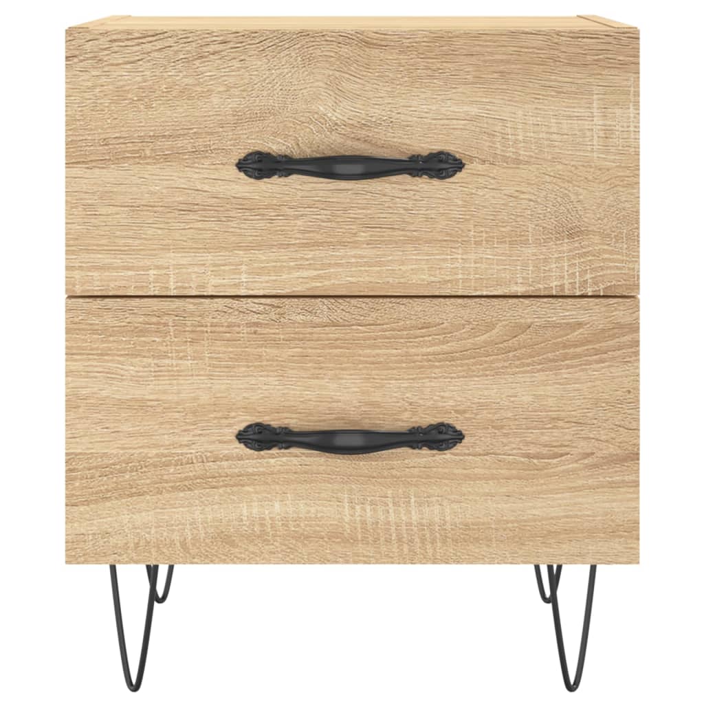 Sonoma Oak Bedside Cabinets Set, Engineered Wood, 40x35x47.5 cm