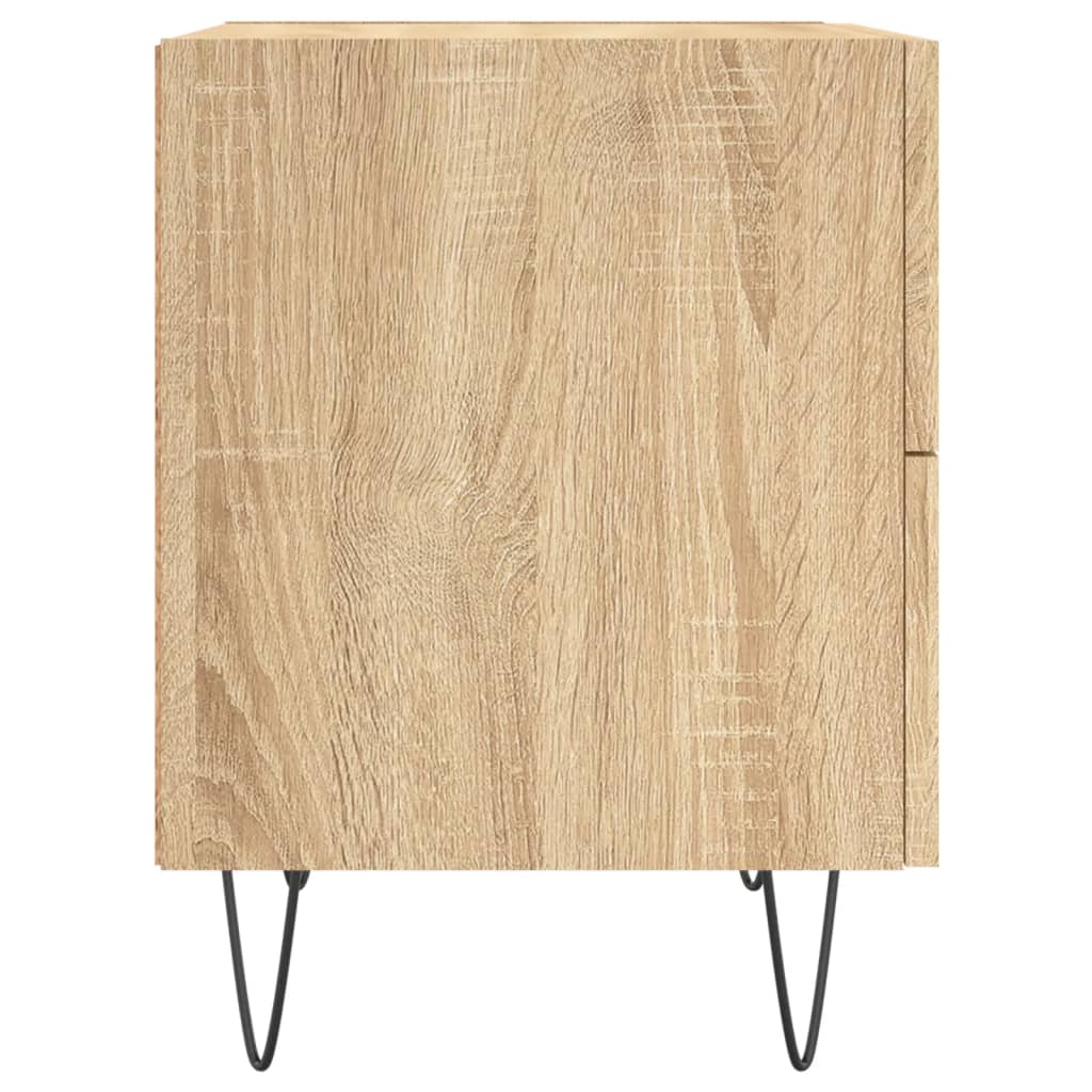 Sonoma Oak Bedside Cabinets Set, Engineered Wood, 40x35x47.5 cm