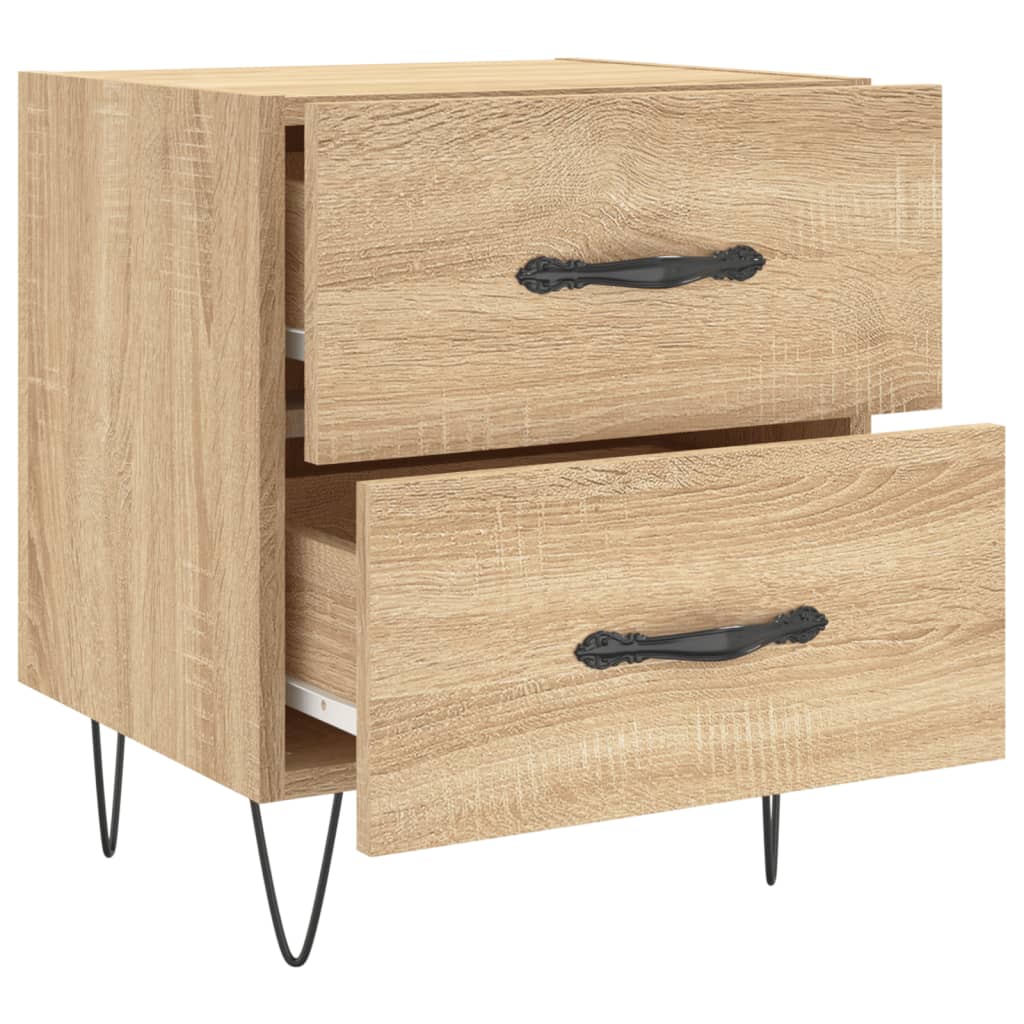 Sonoma Oak Bedside Cabinets Set, Engineered Wood, 40x35x47.5 cm