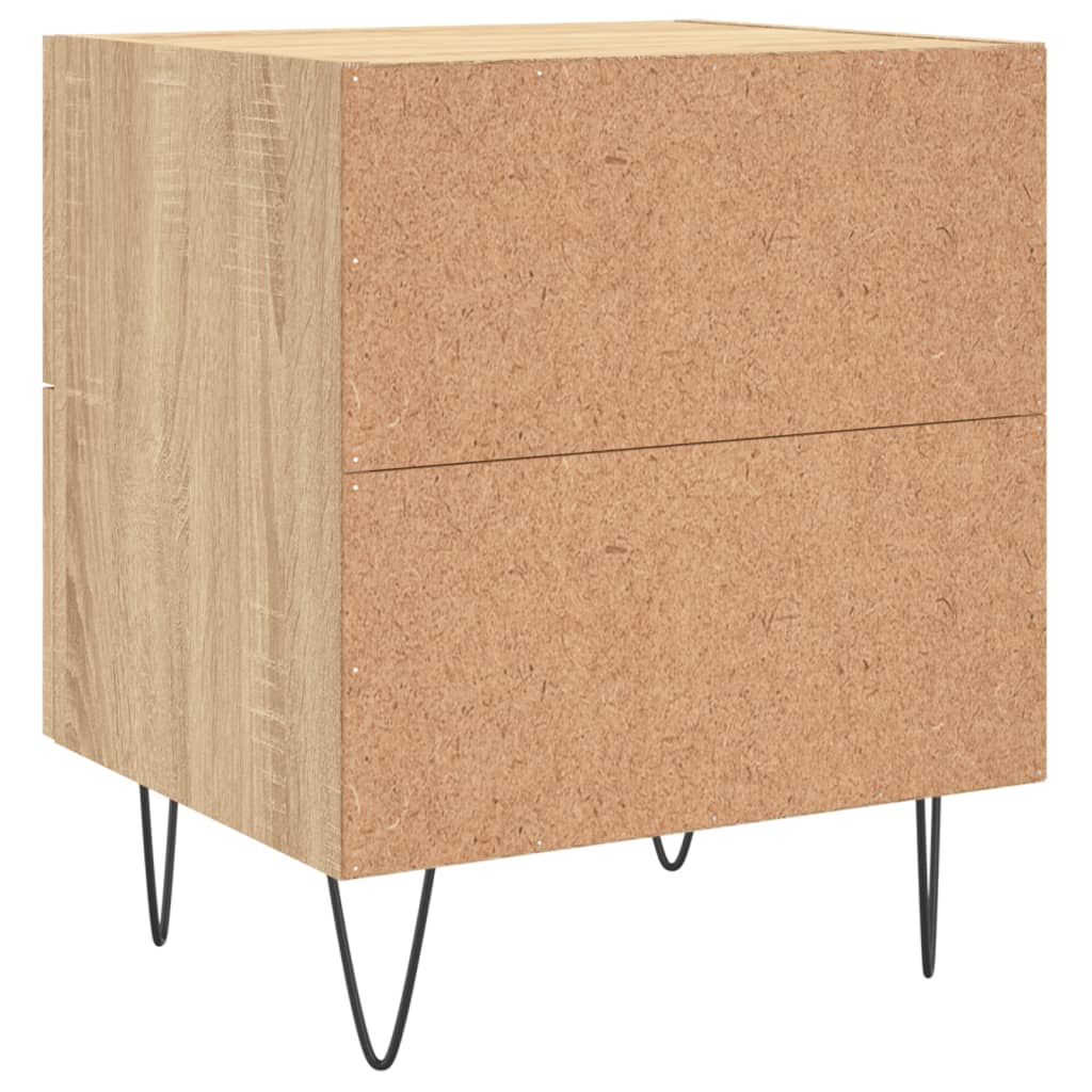 Sonoma Oak Bedside Cabinets Set, Engineered Wood, 40x35x47.5 cm