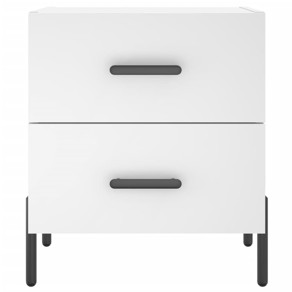White Engineered Wood Bedside Cabinets 2 Pcs - 40x35x47.5 cm