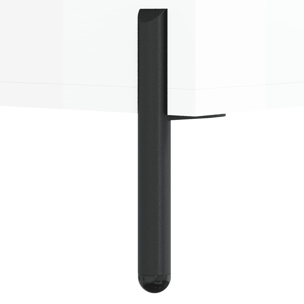 High Gloss White Bedside Cabinets 2 Pcs 40x35x47.5 cm Wood