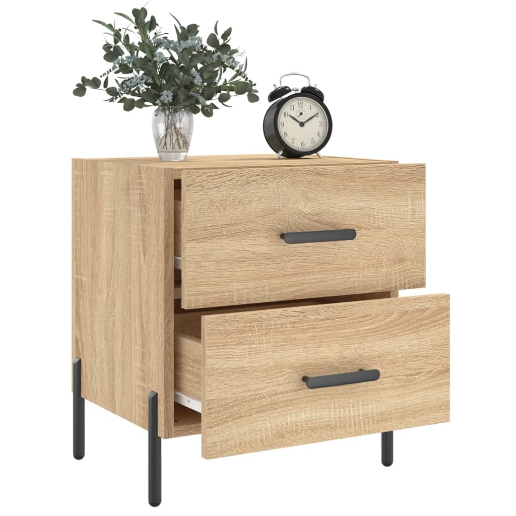 Sonoma Oak Bedside Cabinets 2 pcs - Engineered Wood 40x35x47.5 cm