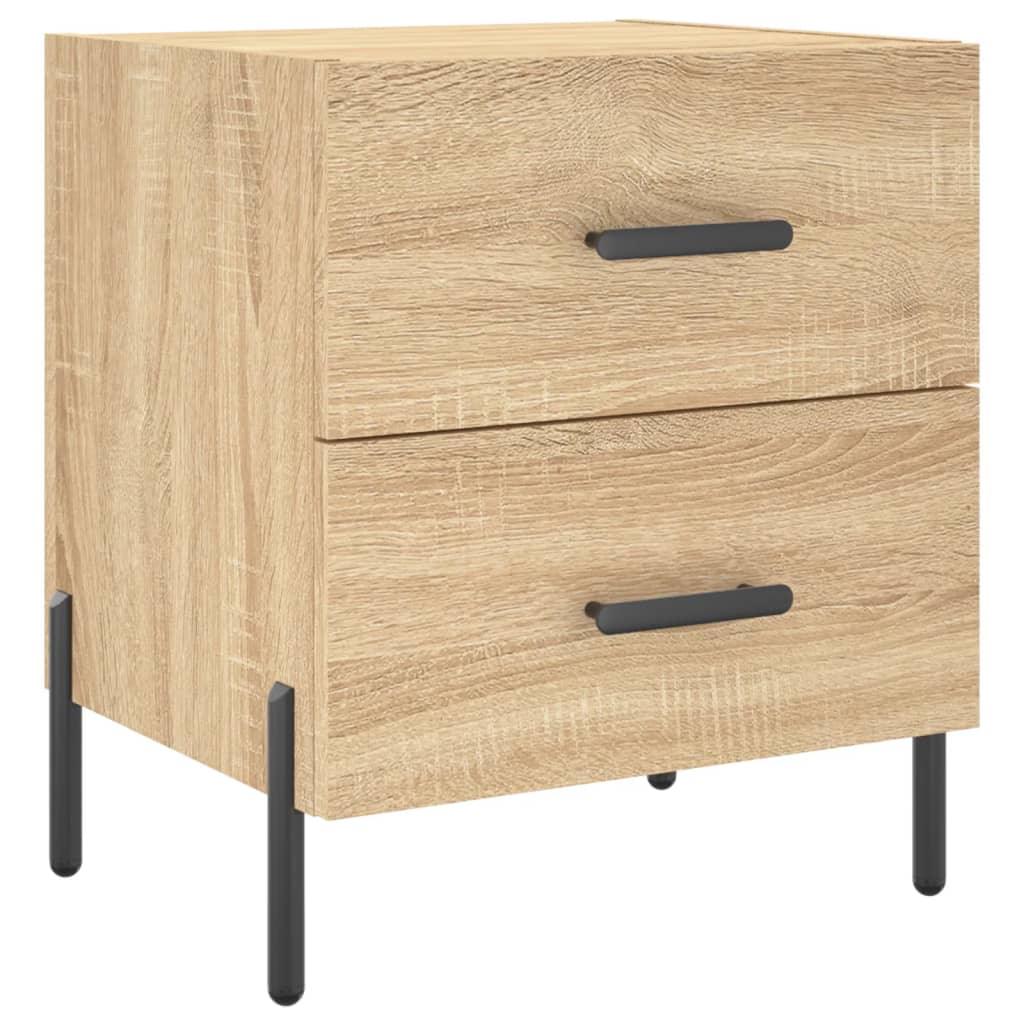 Sonoma Oak Bedside Cabinets 2 pcs - Engineered Wood 40x35x47.5 cm