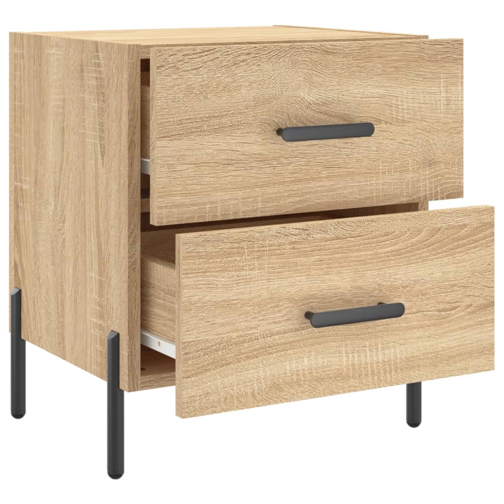 Sonoma Oak Bedside Cabinets 2 pcs - Engineered Wood 40x35x47.5 cm