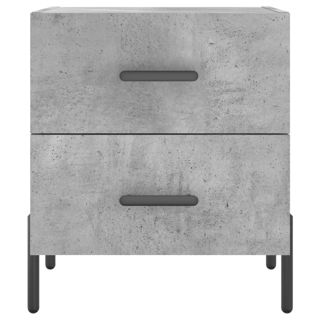 Concrete Grey Bedside Cabinets Set, 2 pcs, 40x35x47.5 cm Engineered Wood