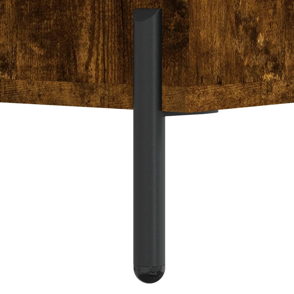 Smoked Oak Bedside Cabinet 40x35x47.5 cm - Engineered Wood