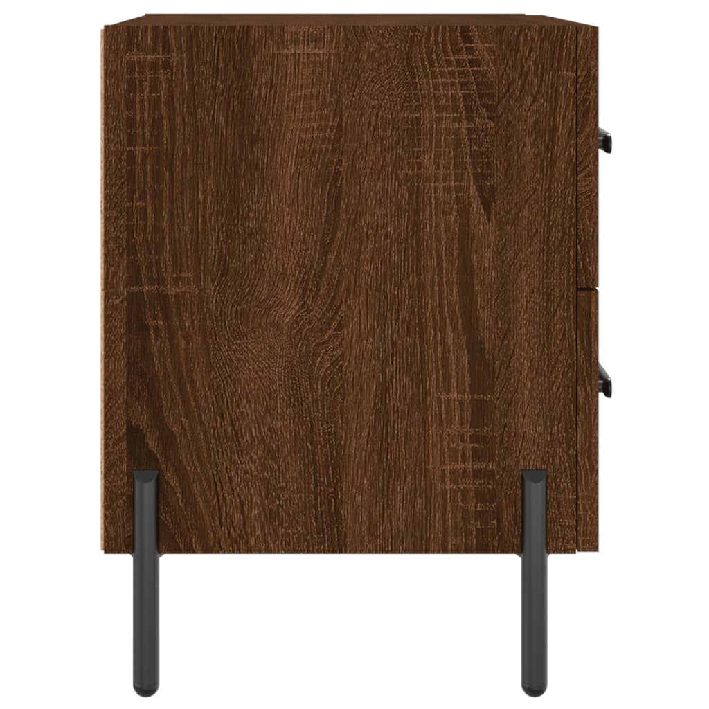 Brown Oak Bedside Cabinets 2 pcs, 40x35x47.5cm, Engineered Wood