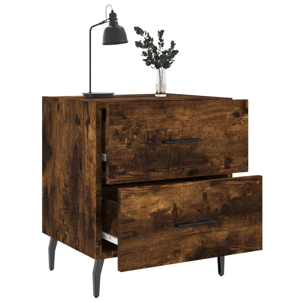 Smoked Oak Bedside Cabinets, 2 Pcs, 40x35x47.5 cm, Engineered Wood