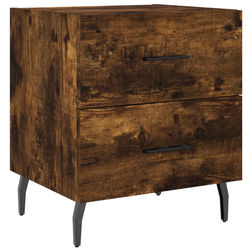 Smoked Oak Bedside Cabinets, 2 Pcs, 40x35x47.5 cm, Engineered Wood
