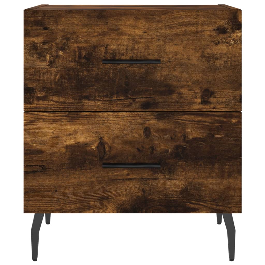 Smoked Oak Bedside Cabinets, 2 Pcs, 40x35x47.5 cm, Engineered Wood