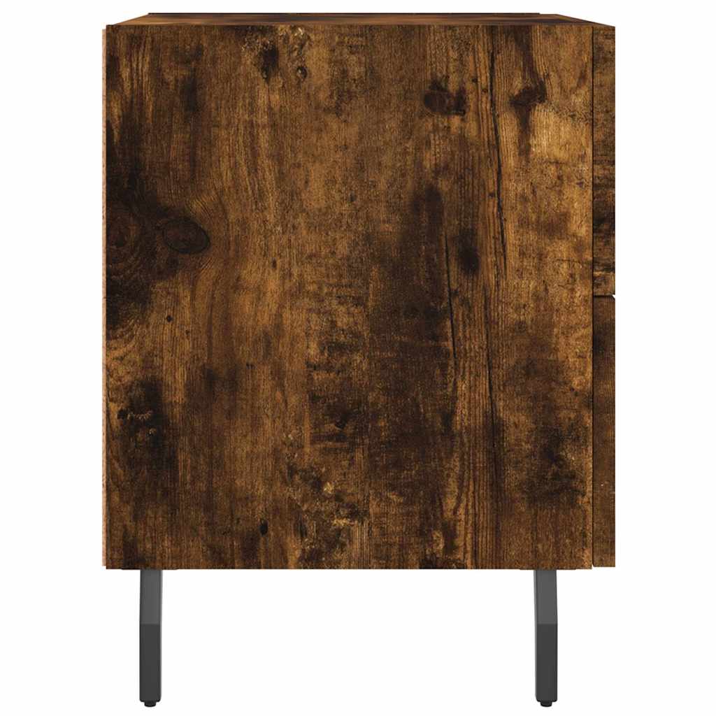 Smoked Oak Bedside Cabinets, 2 Pcs, 40x35x47.5 cm, Engineered Wood