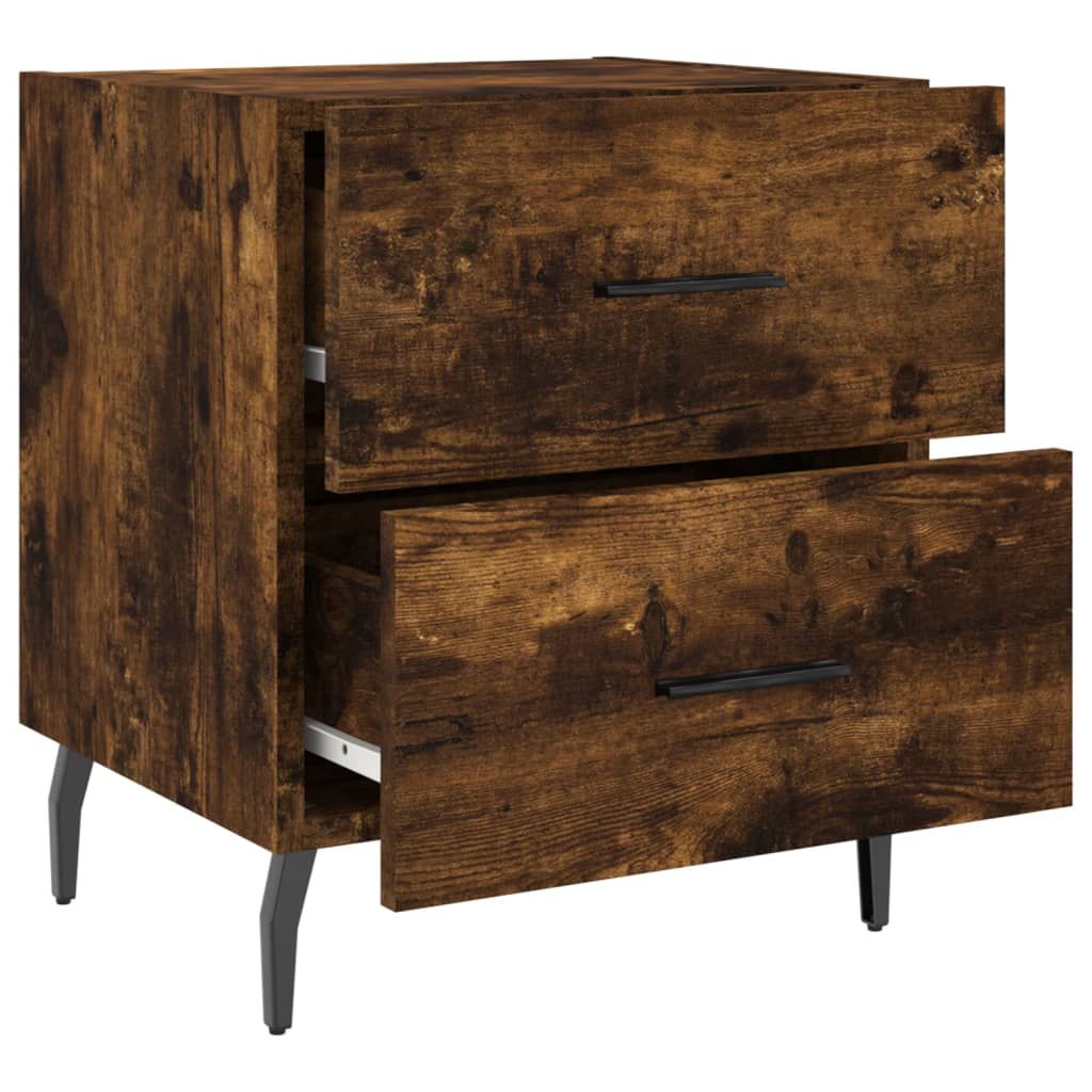 Smoked Oak Bedside Cabinets, 2 Pcs, 40x35x47.5 cm, Engineered Wood