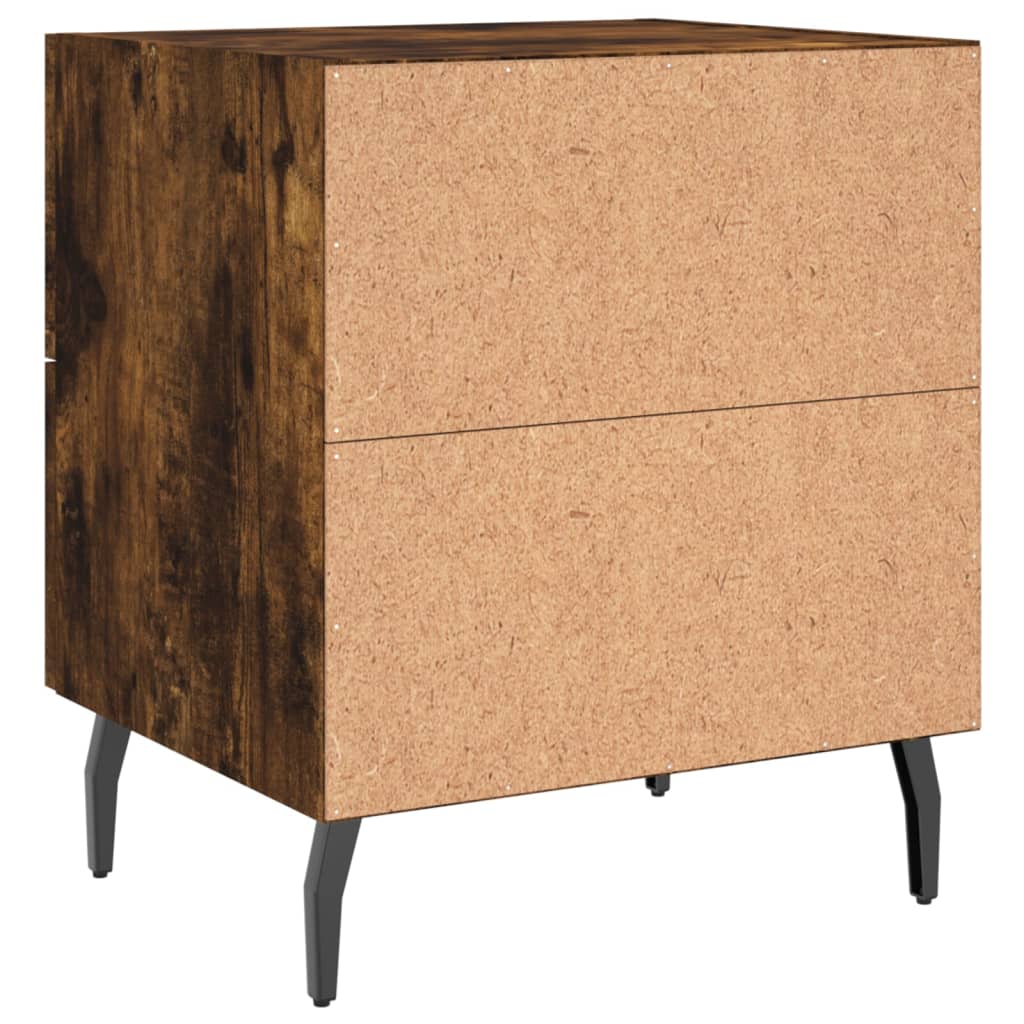 Smoked Oak Bedside Cabinets, 2 Pcs, 40x35x47.5 cm, Engineered Wood