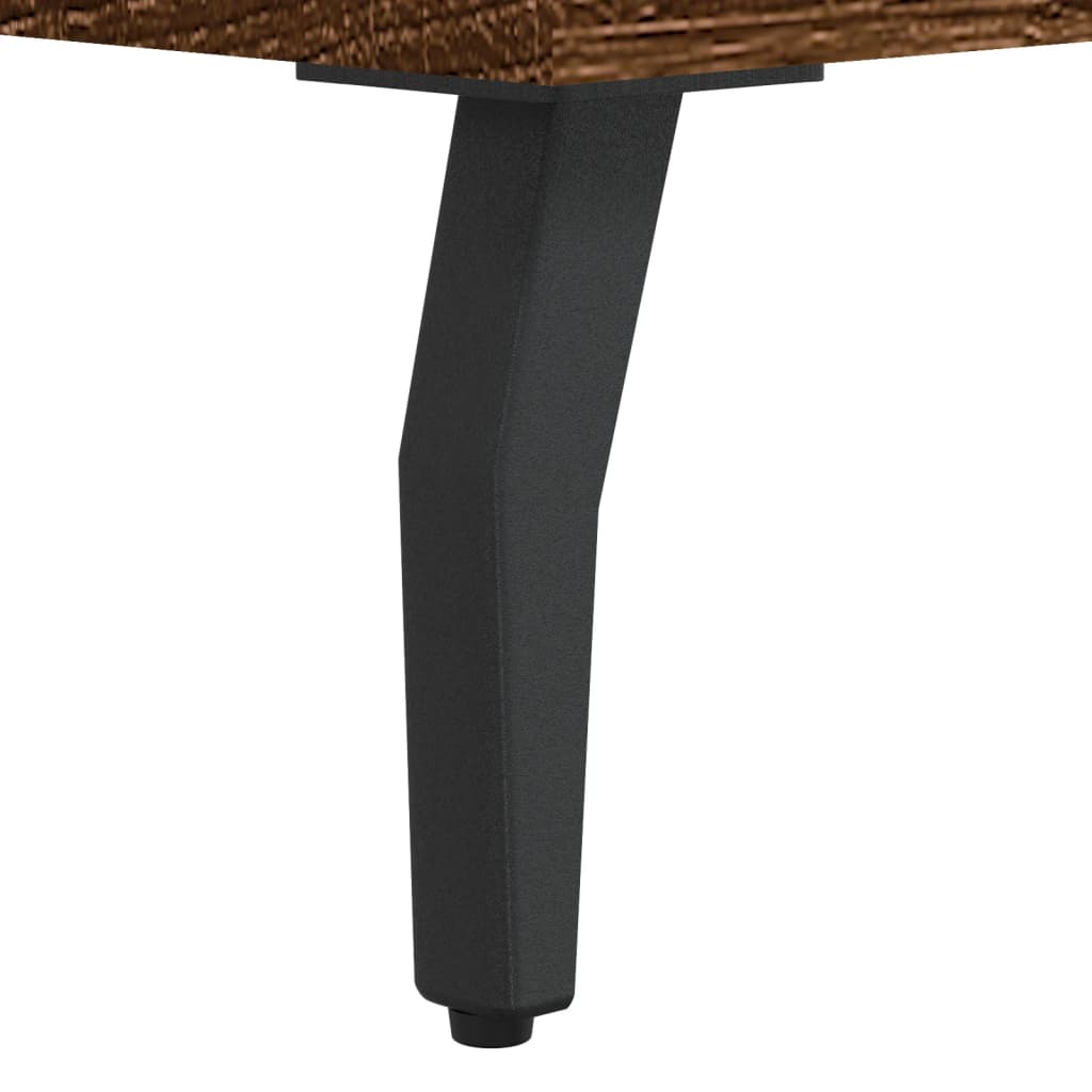 Brown Oak Bedside Cabinets Set - Engineered Wood, 40x35x47.5 cm