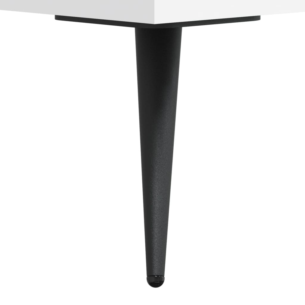 White Engineered Wood Bedside Cabinet - 40x35x47.5 cm
