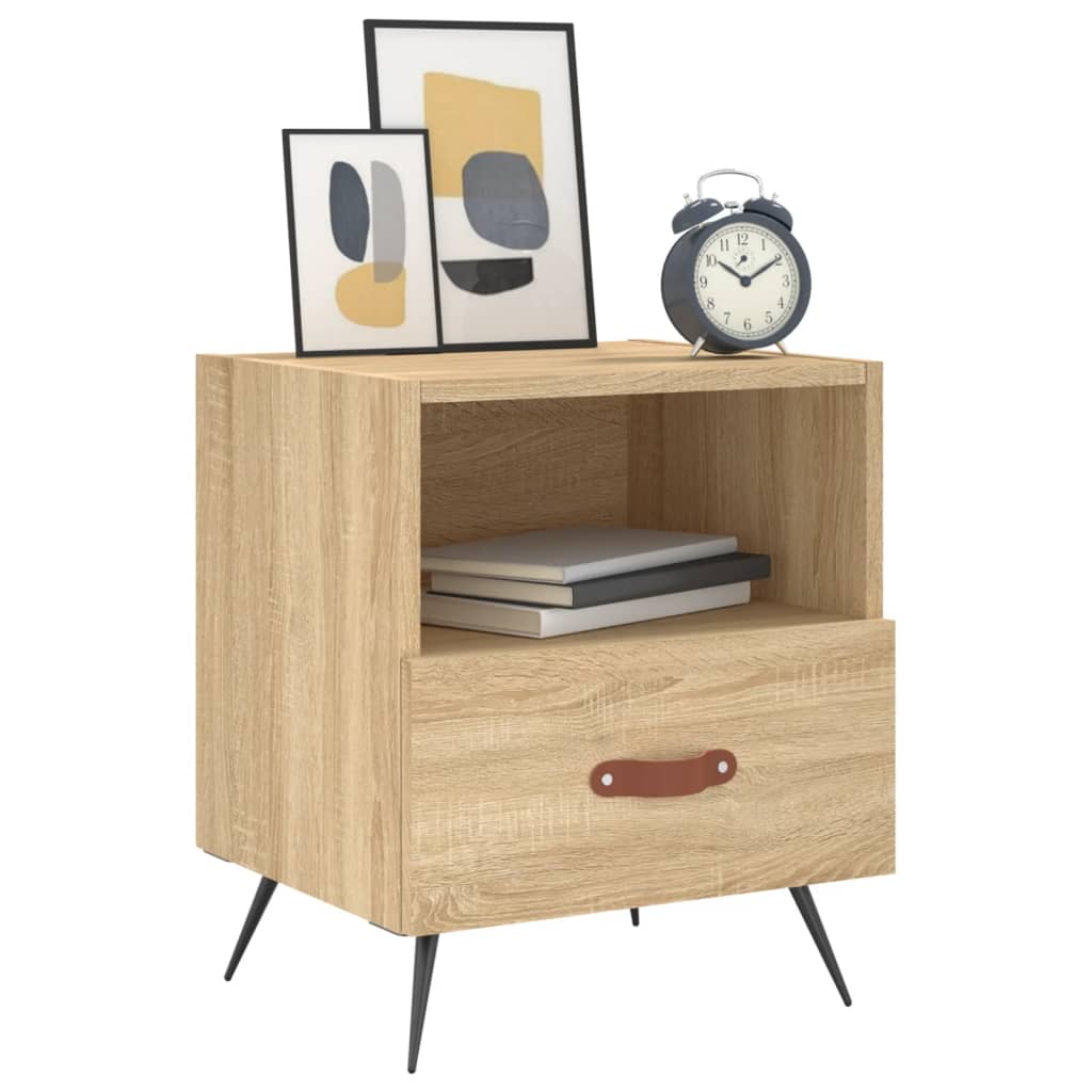 Sonoma Oak Bedside Cabinets 2pcs, 40x35x47.5cm, Engineered Wood
