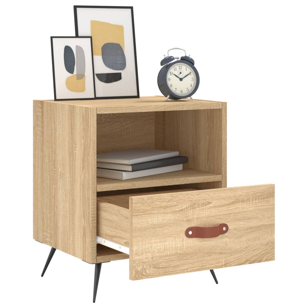 Sonoma Oak Bedside Cabinets 2pcs, 40x35x47.5cm, Engineered Wood