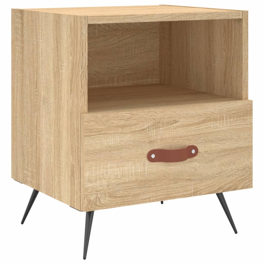 Sonoma Oak Bedside Cabinets 2pcs, 40x35x47.5cm, Engineered Wood
