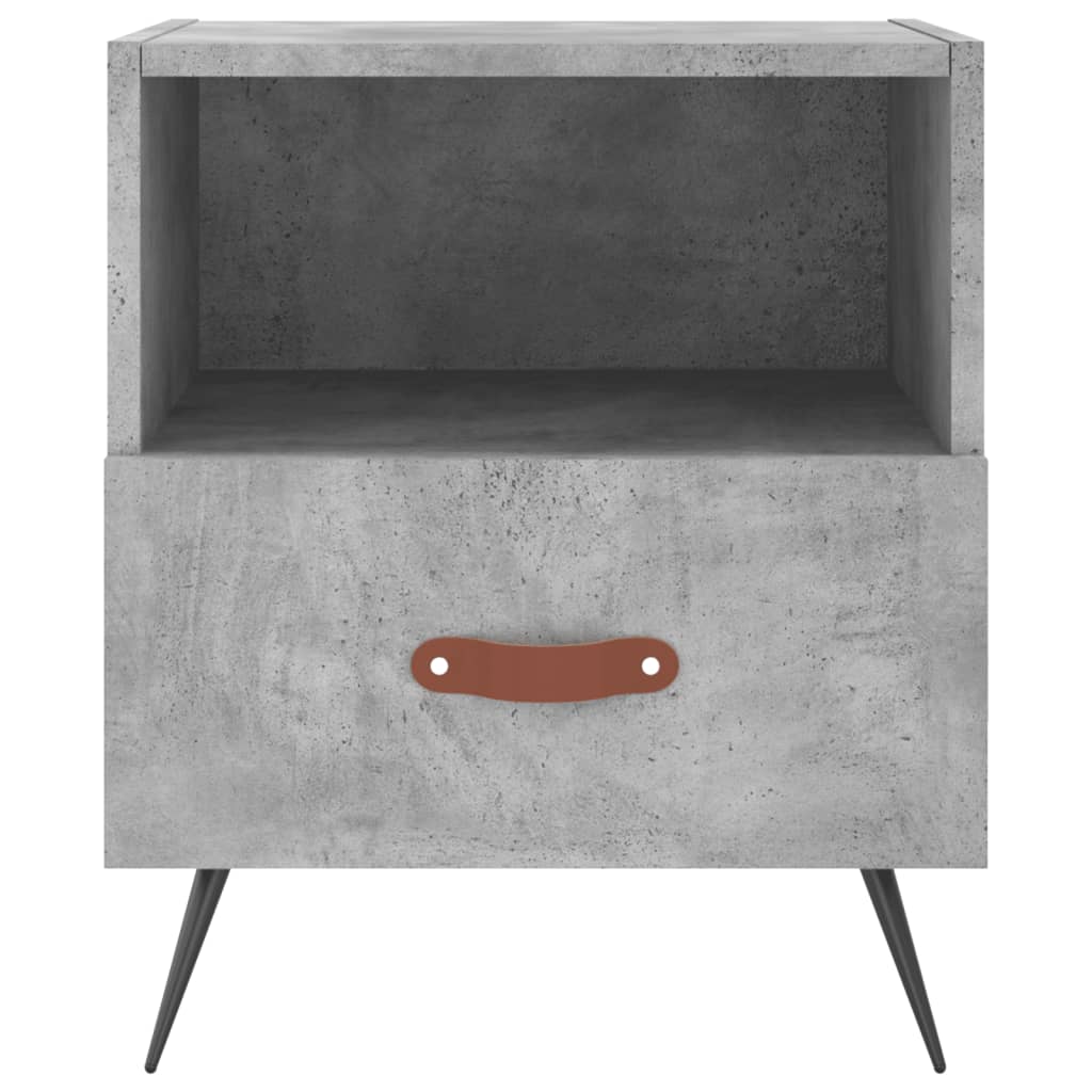 Concrete Grey Bedside Cabinets, 2pcs, Engineered Wood, 40x35x47.5 cm