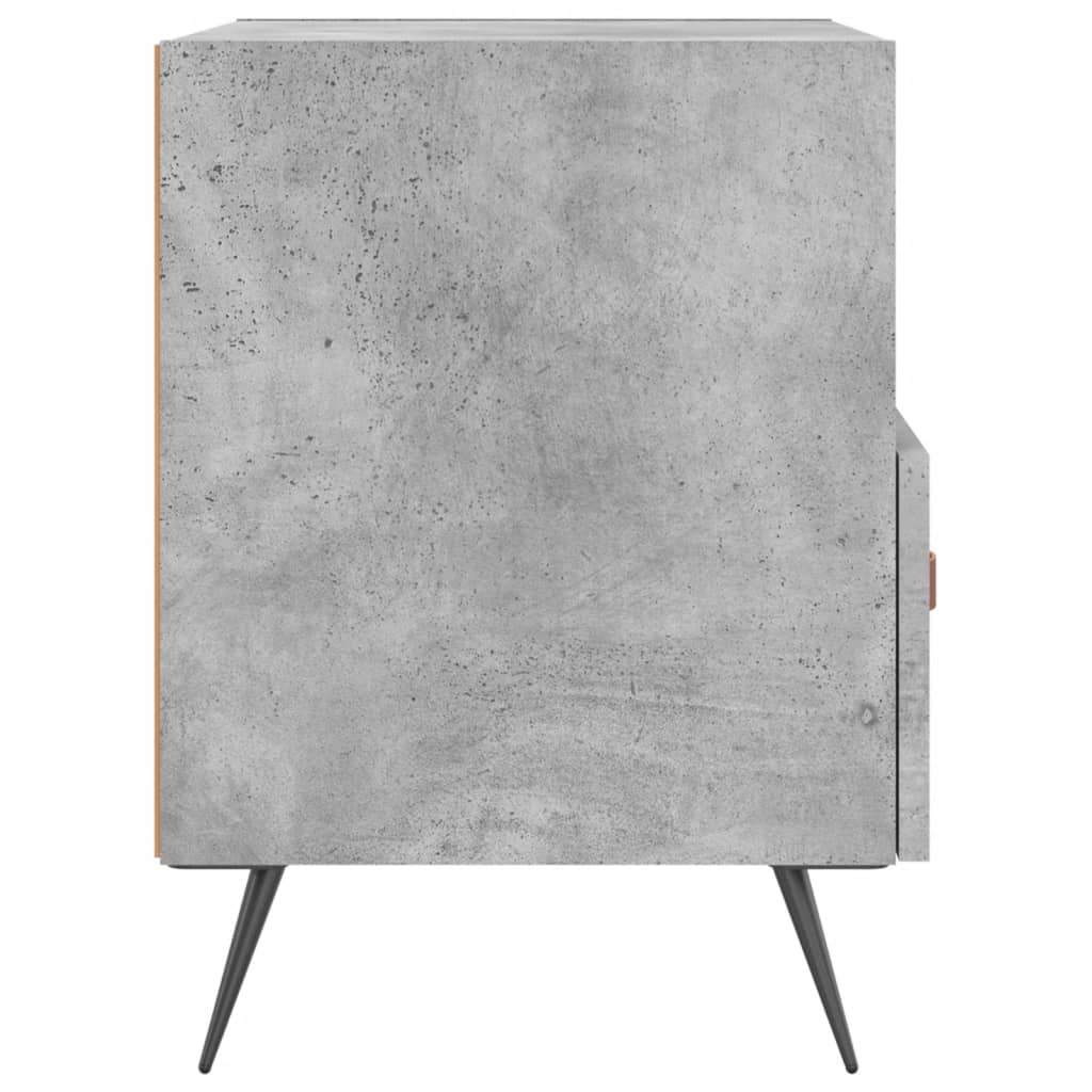 Concrete Grey Bedside Cabinets, 2pcs, Engineered Wood, 40x35x47.5 cm