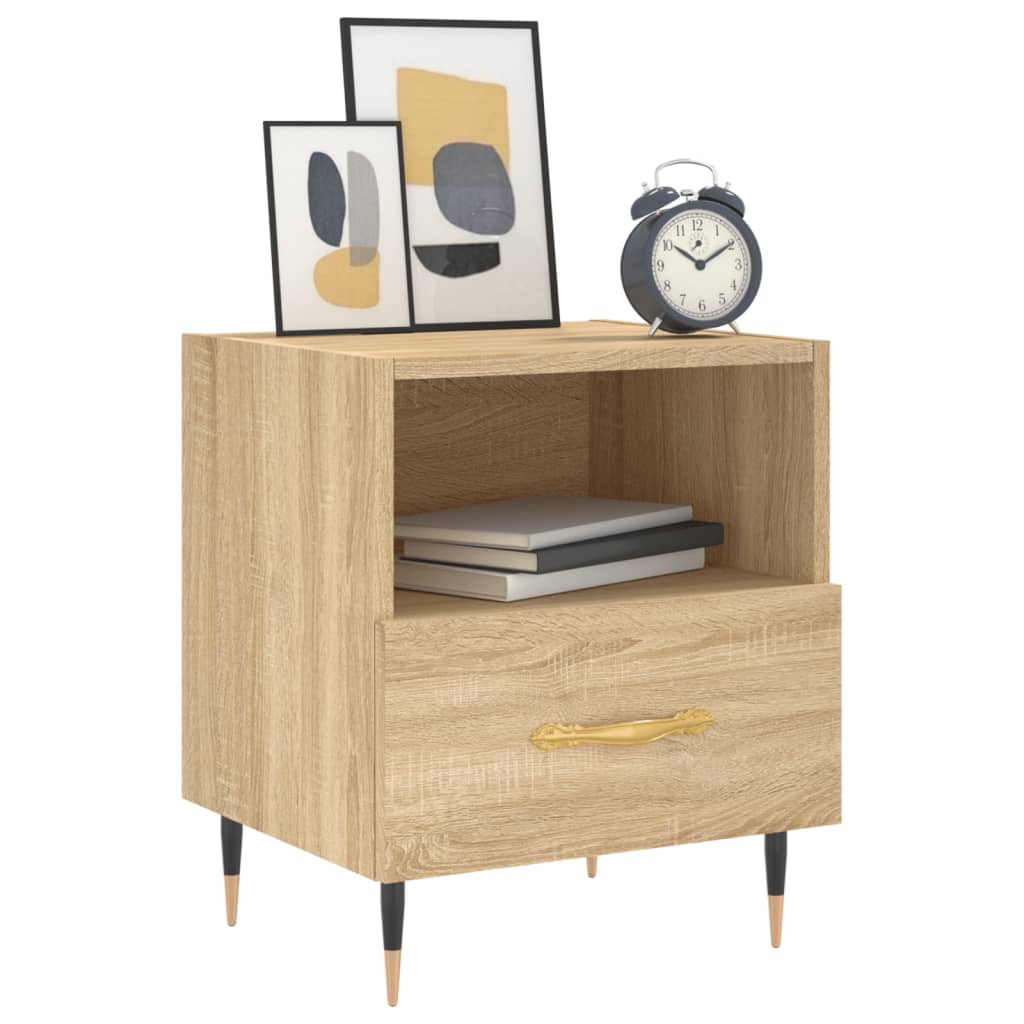 Set of 2 Sonoma Oak Bedside Cabinets 40x35x47.5 cm - Engineered Wood