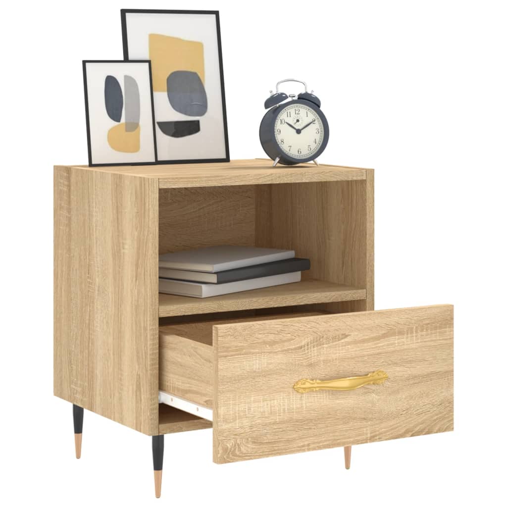 Set of 2 Sonoma Oak Bedside Cabinets 40x35x47.5 cm - Engineered Wood