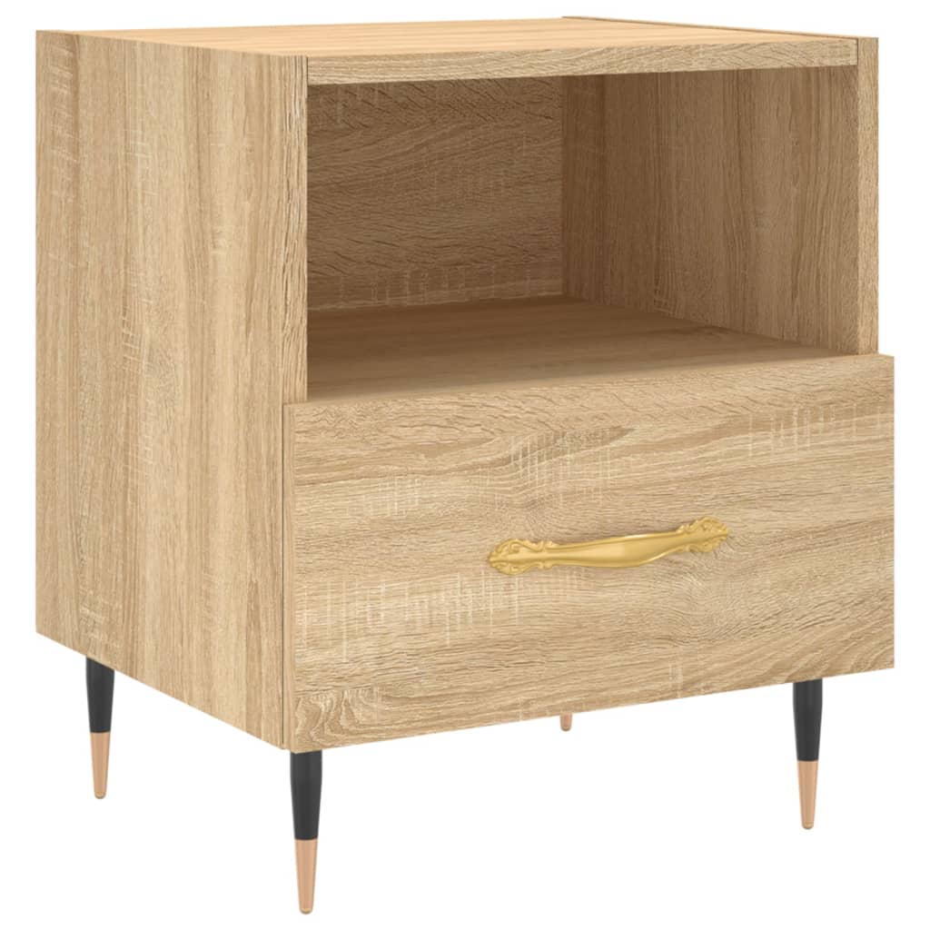 Set of 2 Sonoma Oak Bedside Cabinets 40x35x47.5 cm - Engineered Wood