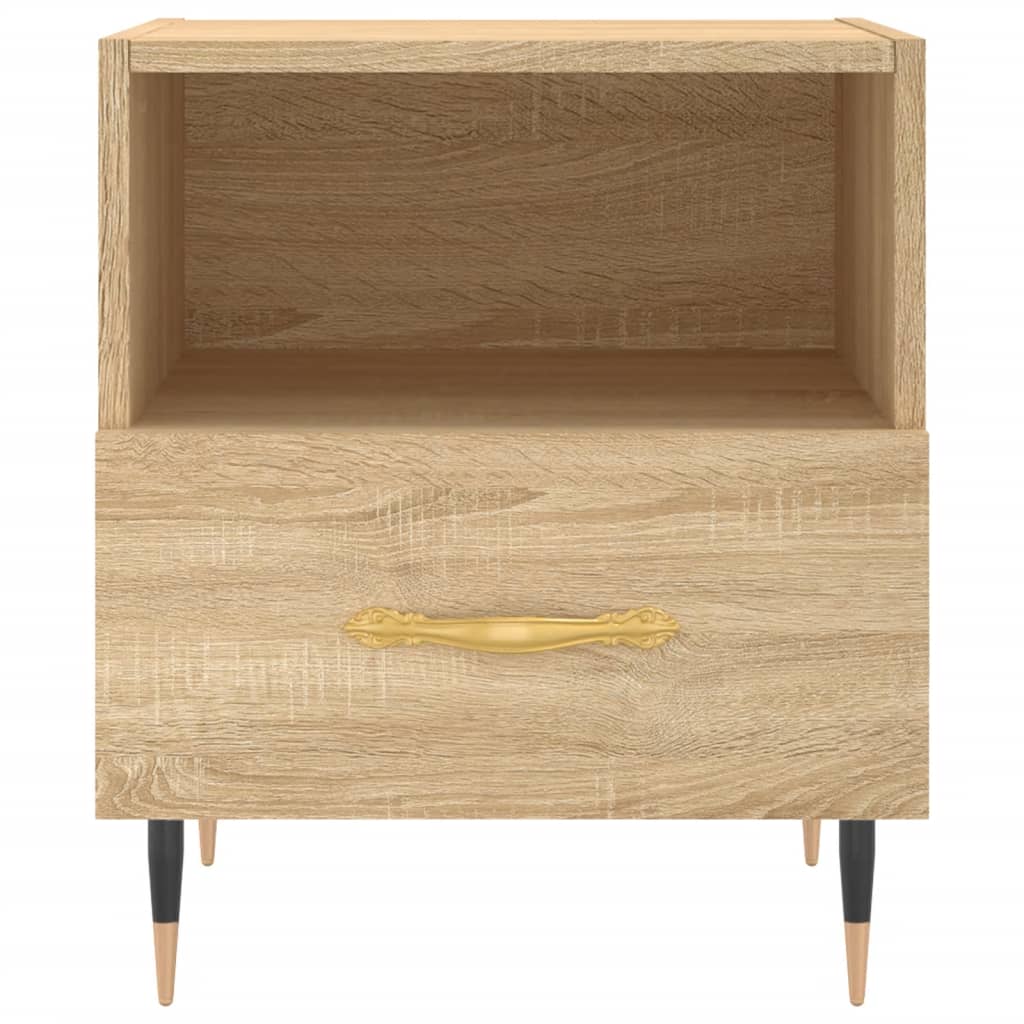 Set of 2 Sonoma Oak Bedside Cabinets 40x35x47.5 cm - Engineered Wood