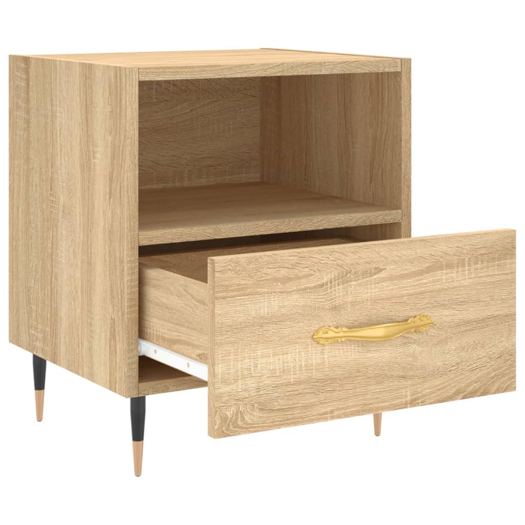 Set of 2 Sonoma Oak Bedside Cabinets 40x35x47.5 cm - Engineered Wood