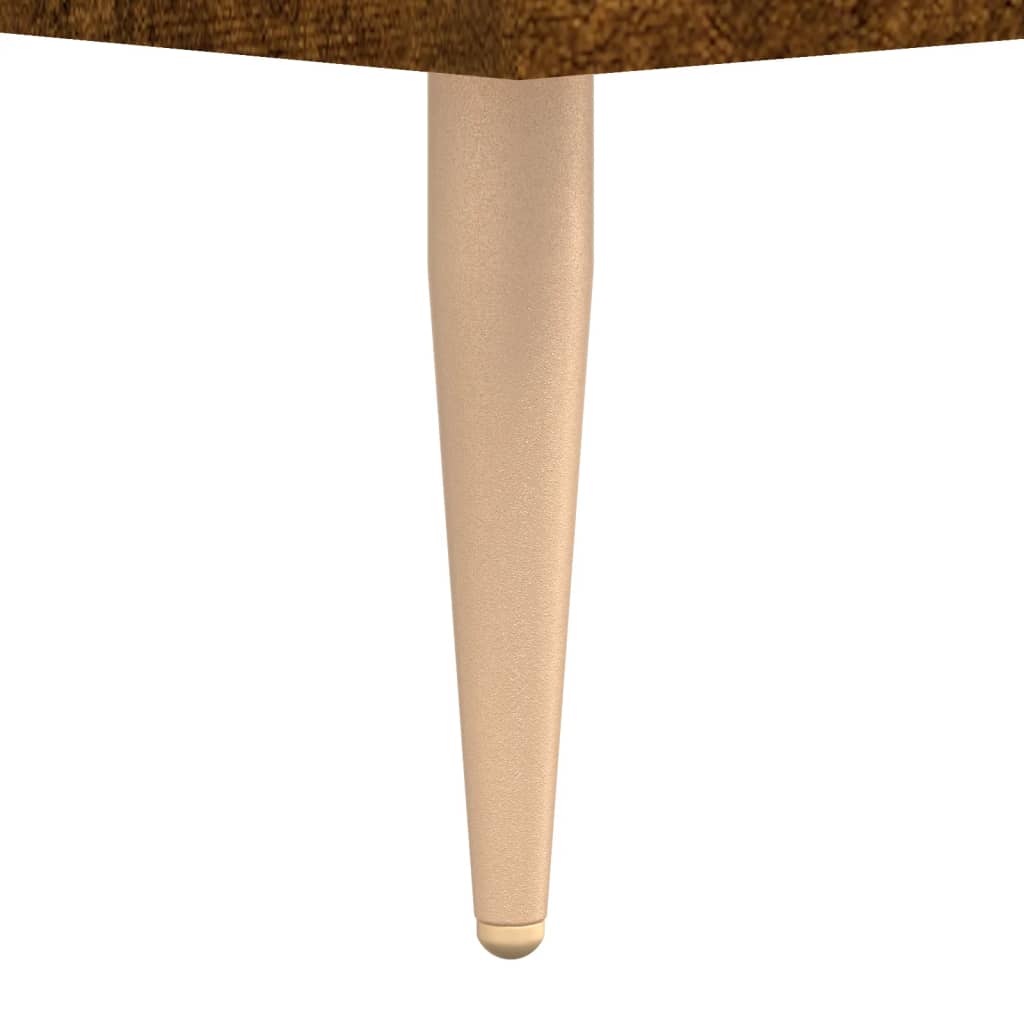 Smoked Oak Bedside Cabinet - 40x35x47.5 cm Engineered Wood