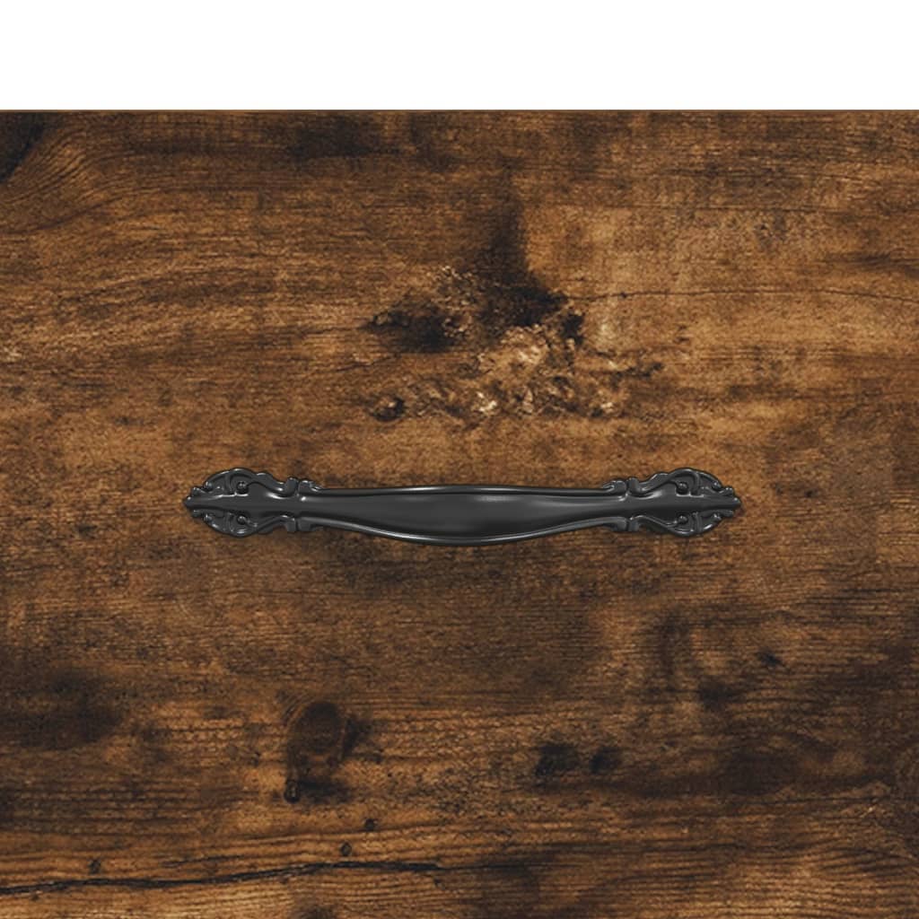 Smoked Oak Bedside Cabinets Set of 2 - 40x35x47.5 cm Engineered Wood