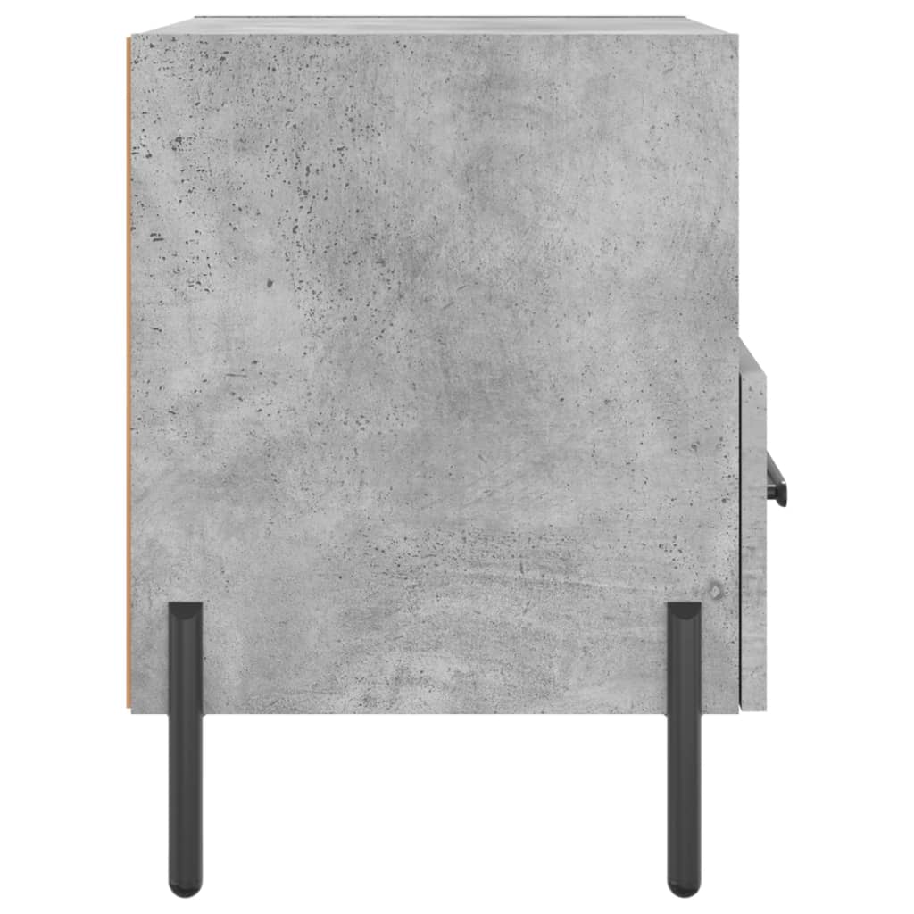 Concrete Grey Bedside Cabinets 2 pcs | Engineered Wood, 40x35x47.5 cm
