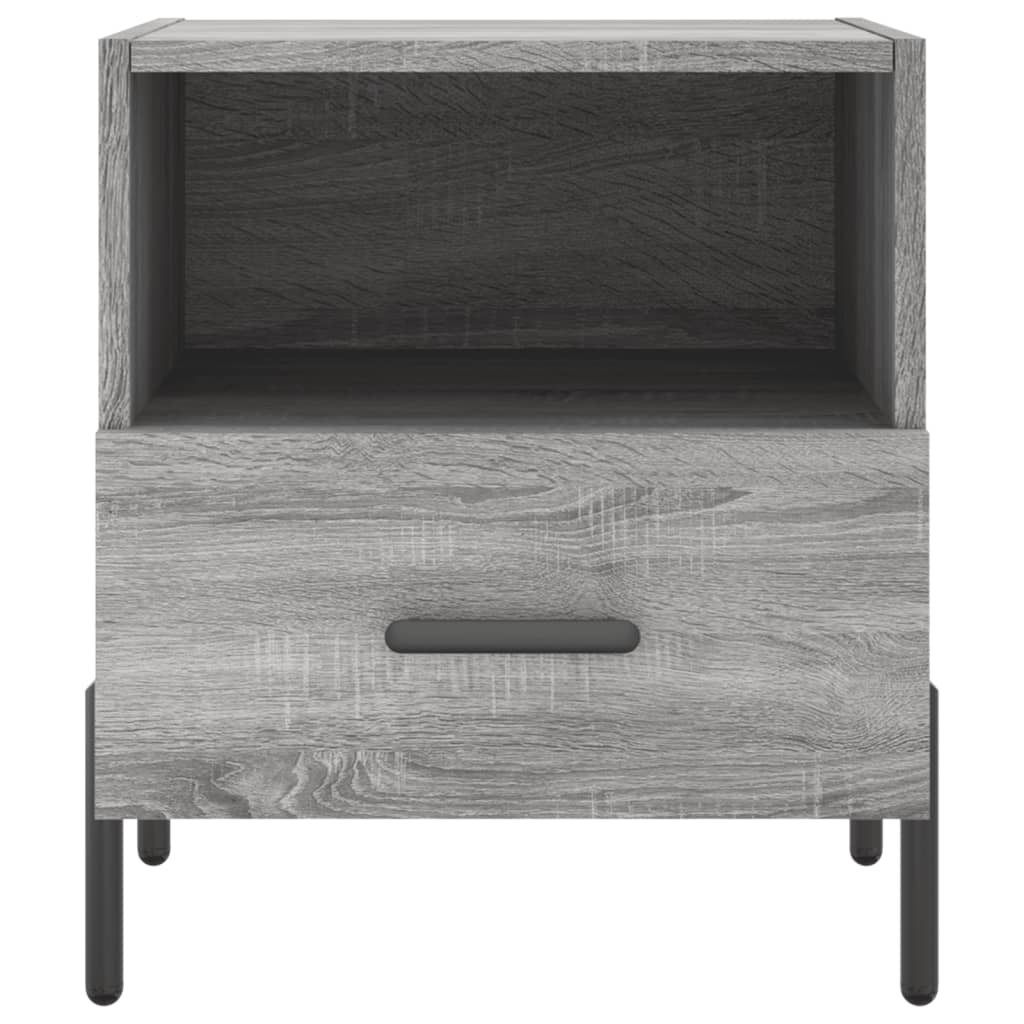Grey Sonoma Bedside Cabinets - Set of 2, 40x35x47.5 cm, Engineered Wood