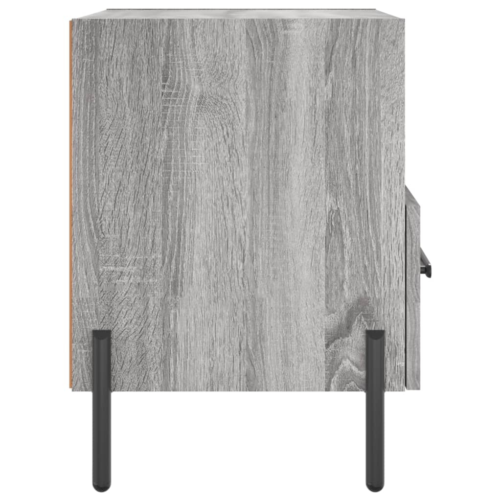 Grey Sonoma Bedside Cabinets - Set of 2, 40x35x47.5 cm, Engineered Wood