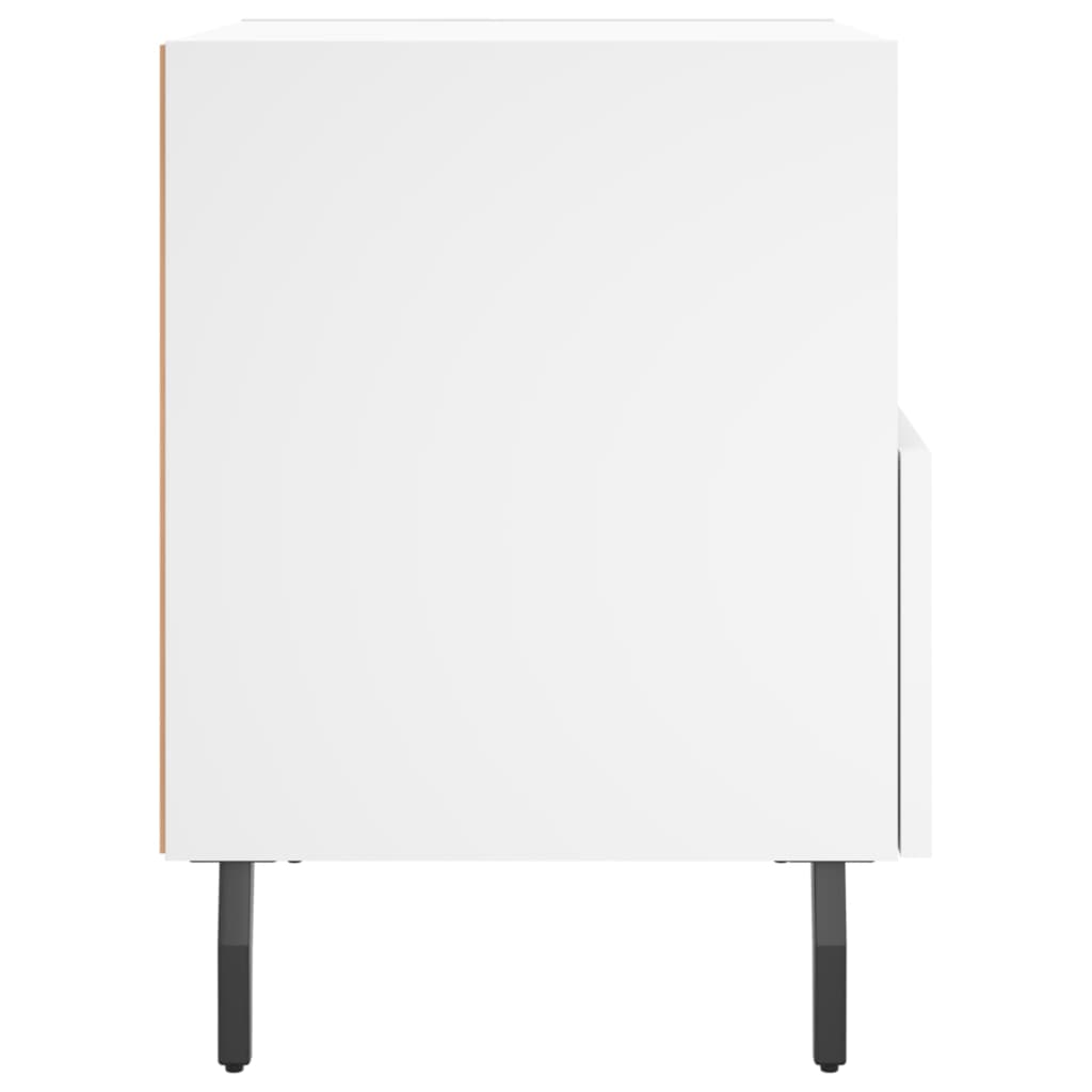 White Engineered Wood Bedside Cabinets - Set of 2 (40x35x47.5 cm)