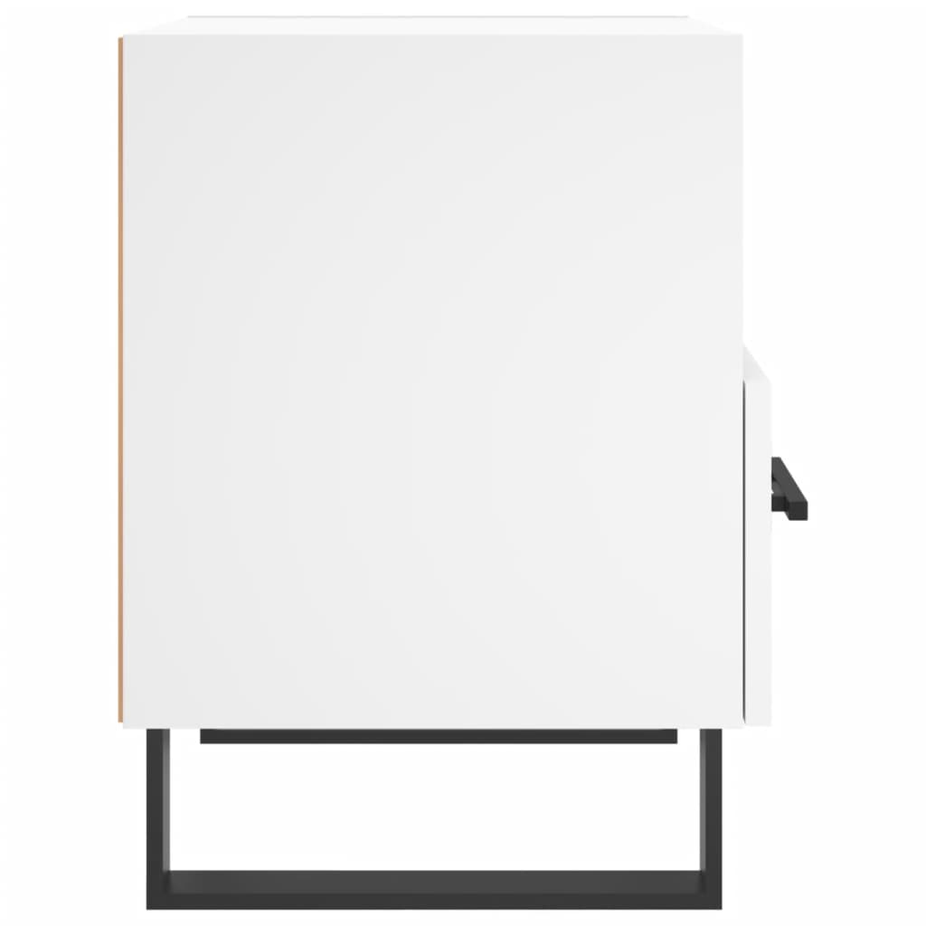 White Engineered Wood Bedside Cabinets, Set of 2 (40x35x47.5 cm)